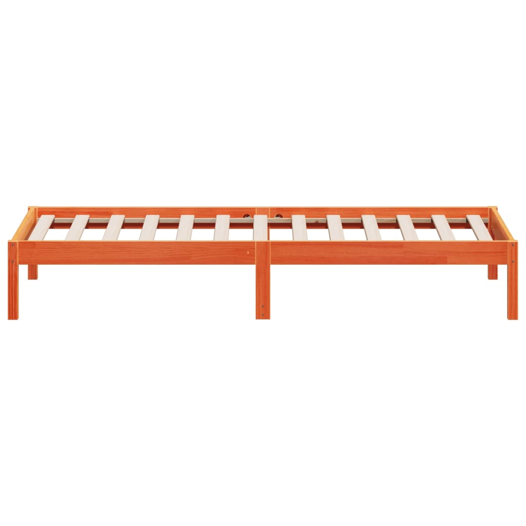 Day Bed without Mattress Wax Brown 90x200 cm Solid Wood Pine